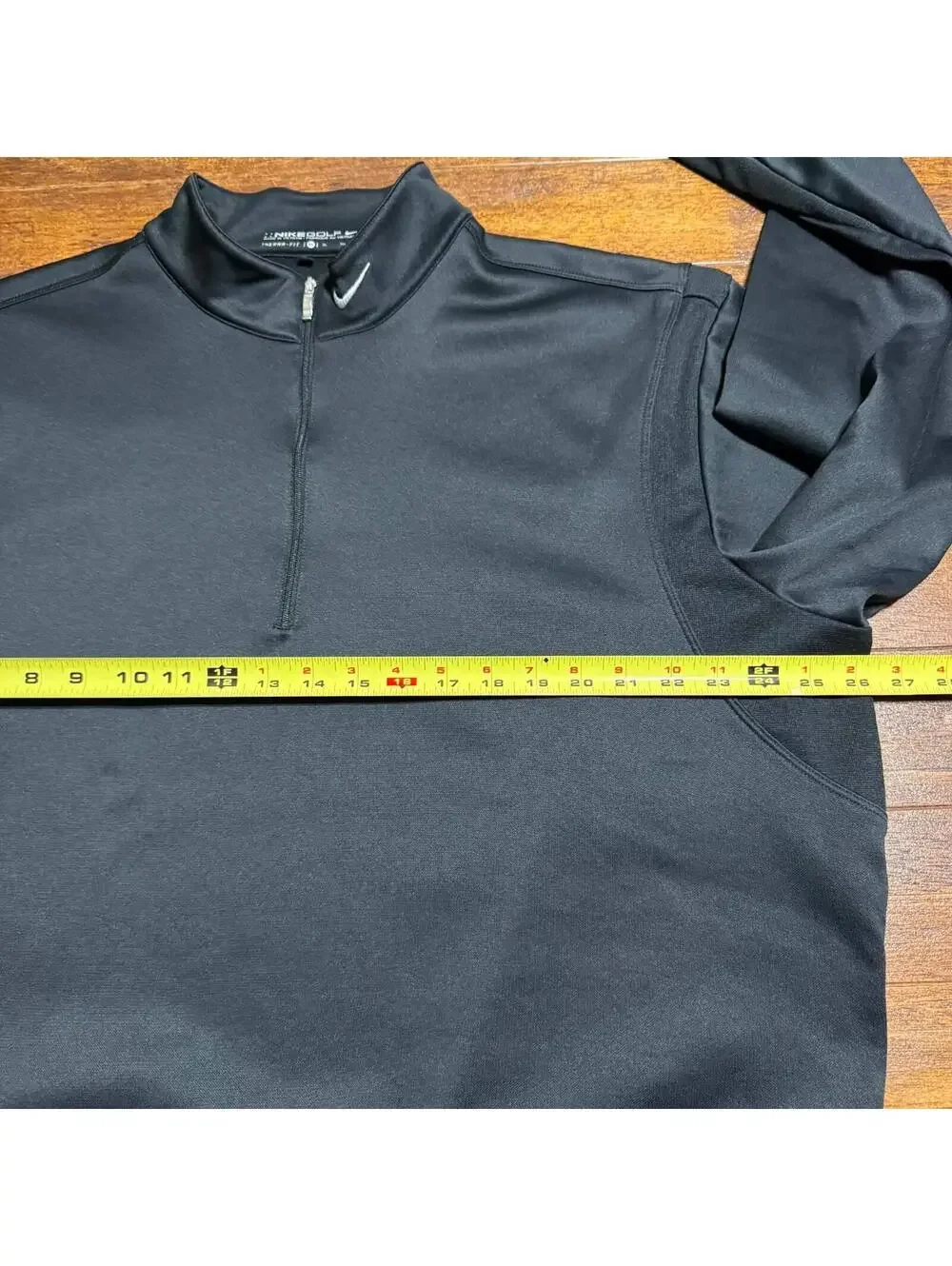 Nike Mens Therma Fit 1/4 zip Pullover Sweatshirt XL Black Fleece Golf Athletic